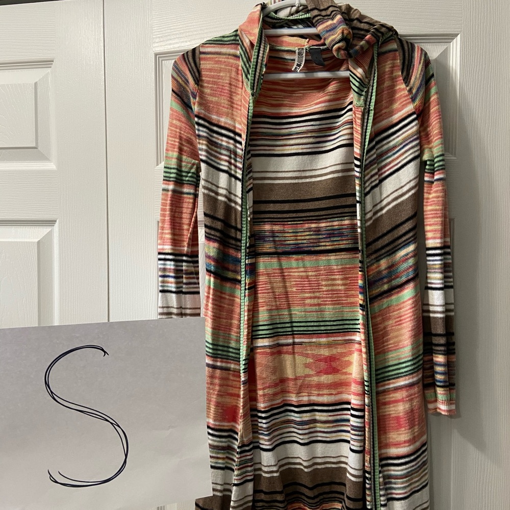 Long colorful sweater